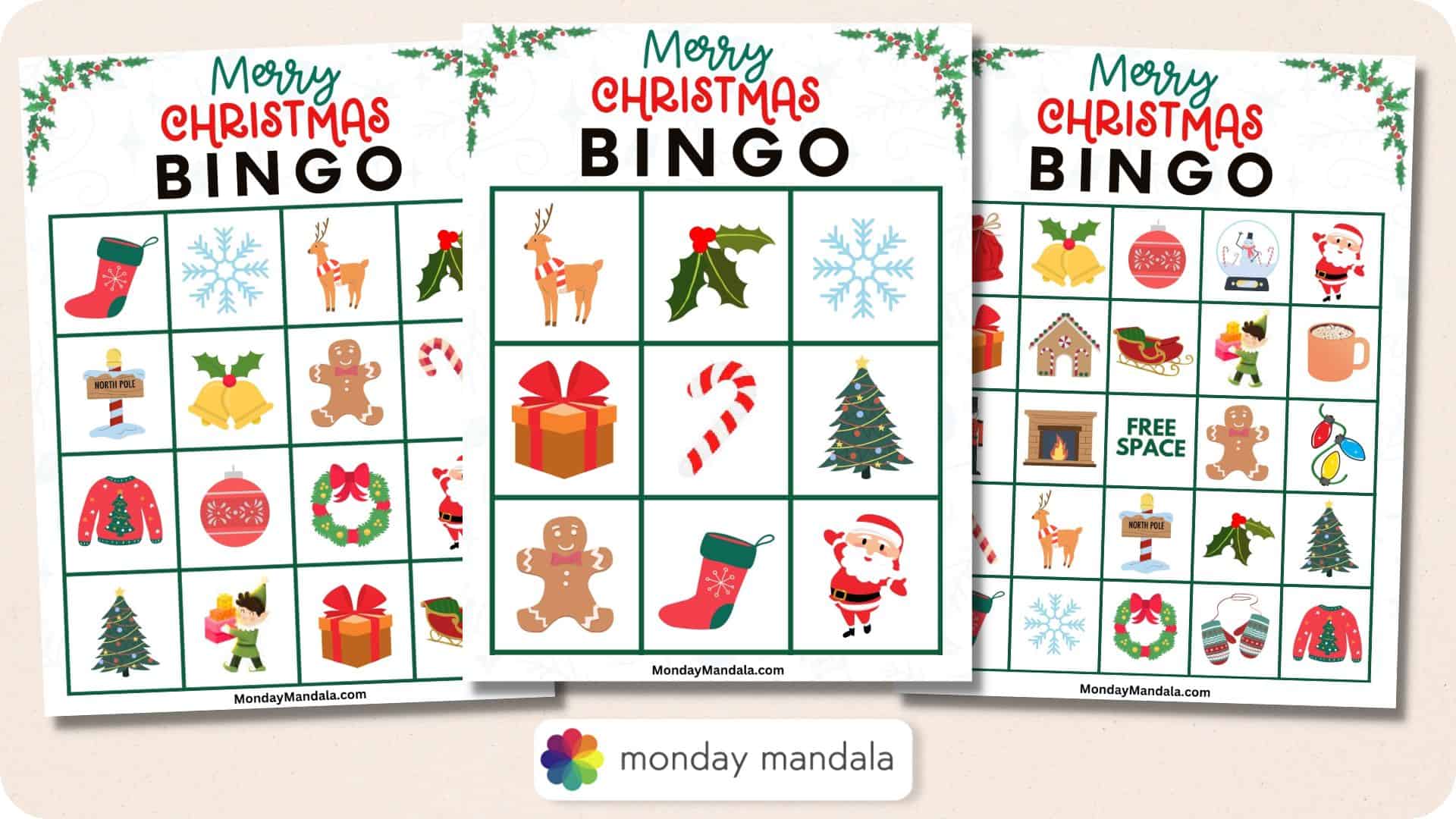 180 christmas bingo cards (free pdf printables)